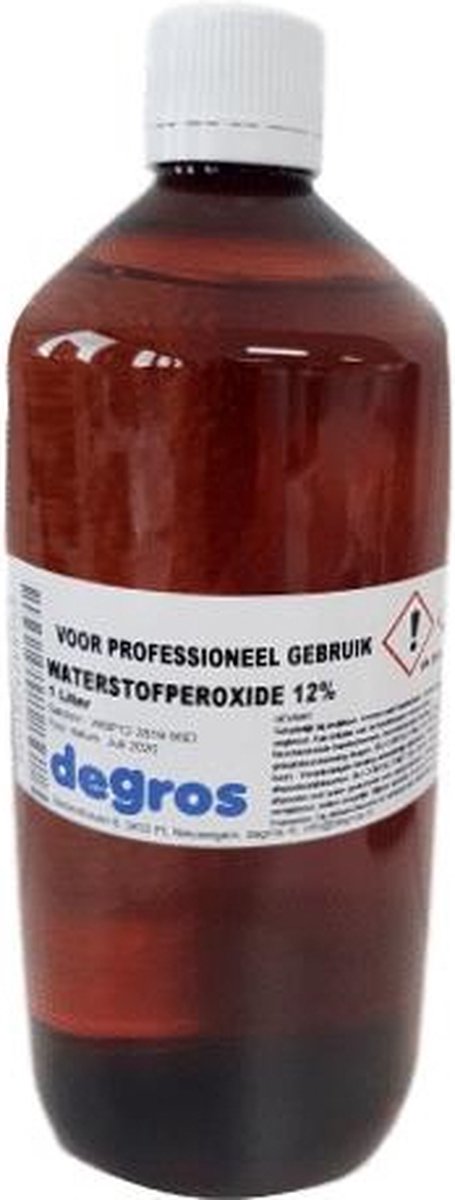 Goedkoopste Waterstofperoxide 12 Degros - Transparant - Desinfectantie voor machines en oppervlakken