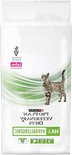 Zak kattenvoer Purina Pro Plan Veterinary Diets HA Hypoallergenic met een gestreepte kat.