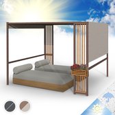 Blumfeldt Pergola, Paviljoens Waterdicht, Stabiel & Wintervast, Windbestendige Aluminium Pergola Vrijstaand, Terrasoverkapping Gazebo, Metalen Paviljoen Met 1,5W Solar Led'S, Uv50+, Pergola 3X3 M