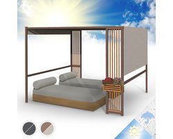 Blumfeldt Pergola, Paviljoens Waterdicht, Stabiel & Wintervast, Windbestendige Aluminium Pergola Vrijstaand, Terrasoverkapping Gazebo, Metalen Paviljoen Met 1,5W Solar Led'S, Uv50+, Pergola 3X3 M