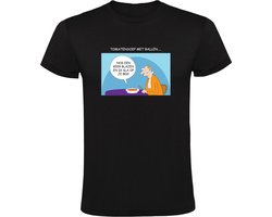 Soep T-shirt Heren | tomatensoep | ballen | blazen | boos | man | avondeten | warm |