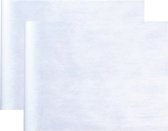 Santex Tafelloper op rol - 2x - wit - 30 cm x 10 m - non woven polyester