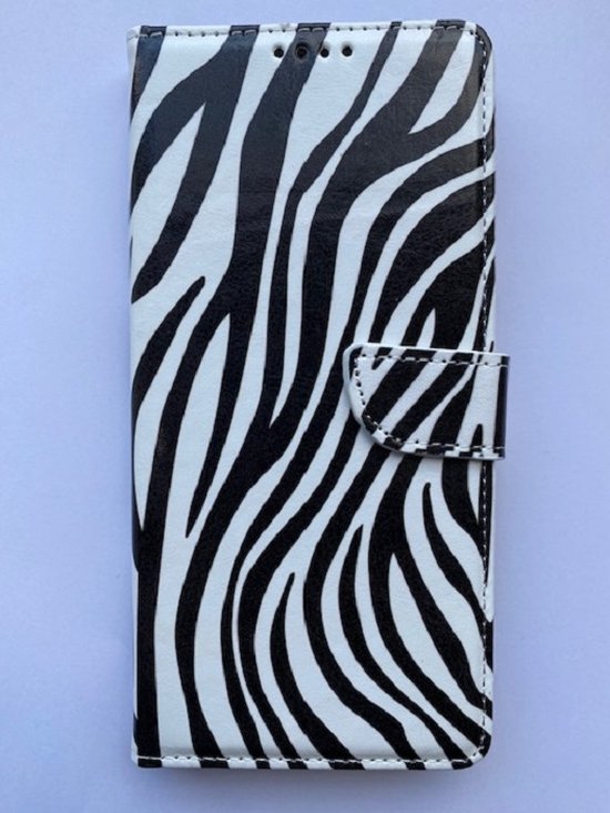 Geschikt voor Samsung Galaxy S23 Plus hoesje met zebraprint - portemonnee hoesje met kaarthouder en magneetsluiting