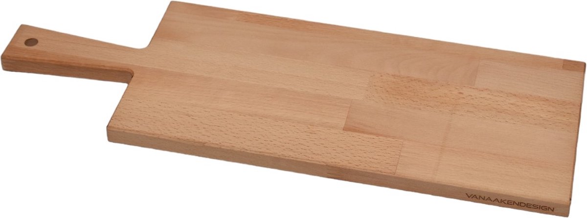 Beuken houten snijplank 50cm met handvat- Borrelplank - Serveerplank - Van Aaken Design