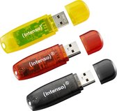 (Intenso) Rainbow Line USB stick - 32GB - USB 2.0 - 3-pack