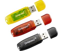 Intenso Rainbow Line Clé USB 32 GB jaune, rouge, noir 3502483 USB 2.0