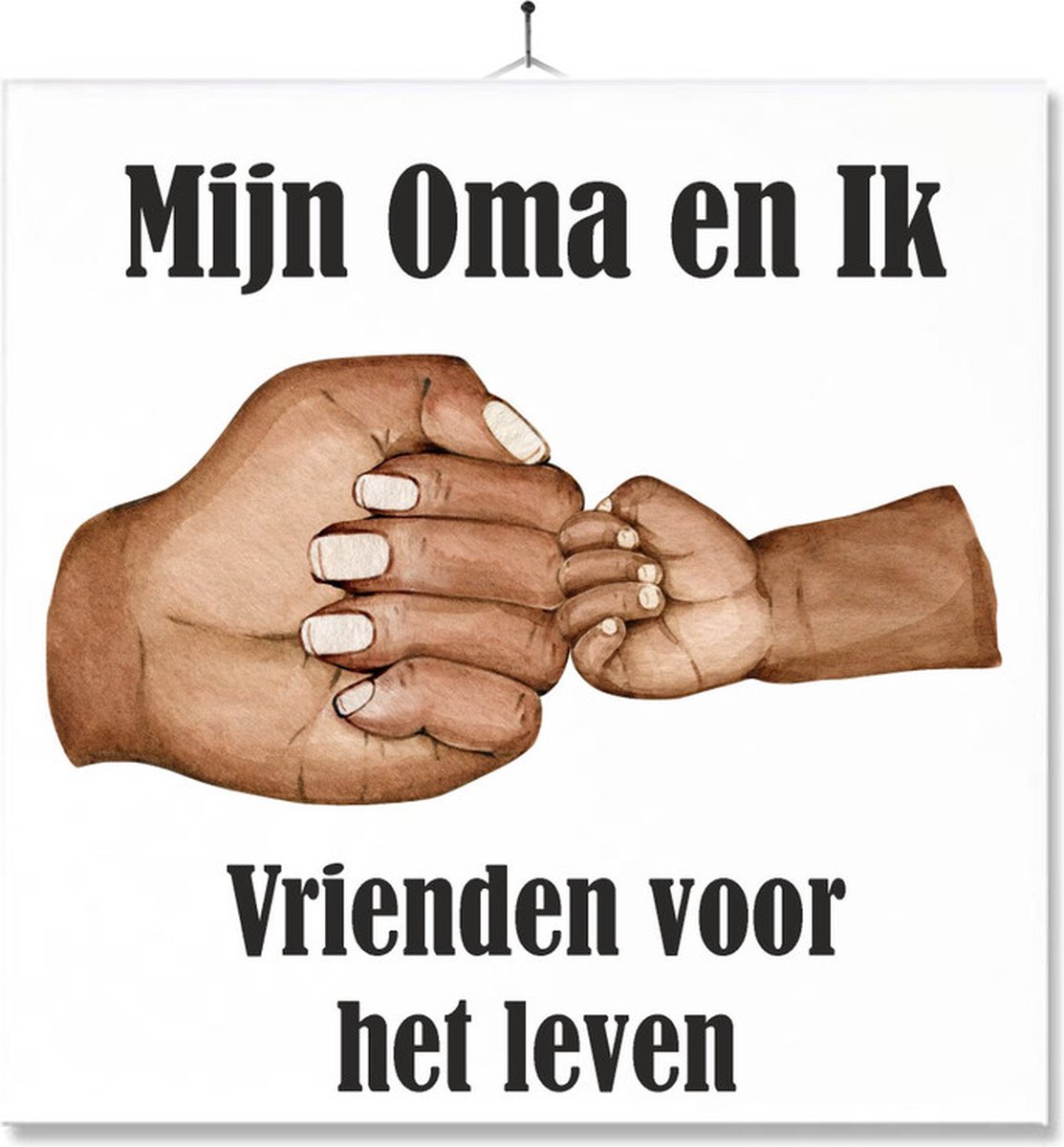 Tegel Met Opdruk | Verjaardag kado | Toilet WC | Mijn Oma & Ik Vrienden voor het leven