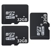 Carte Micro SD 32 GB sans marque - Classe V10 - SDHC - UHS-I U1 - Boîte de rangement - 3 pièces