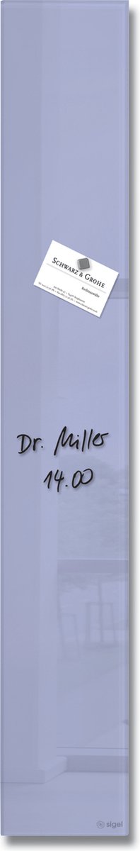 Sigel glasmagneetbord - Artverum - 12x78cm - lavendel - SI-GL109
