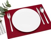 Placemats, van vilt, verschillende kleuren, 4 stuks