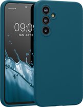 kwmobile telefoonhoesje geschikt voor Samsung Galaxy A54 5G - TPU backcover met siliconen coating - Smartphone case in mat petrol