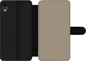 Bookcase Geschikt voor iPhone XR telefoonhoesje - Interieur - Kleuren - Beige - Met vakjes - Wallet case met magneetsluiting