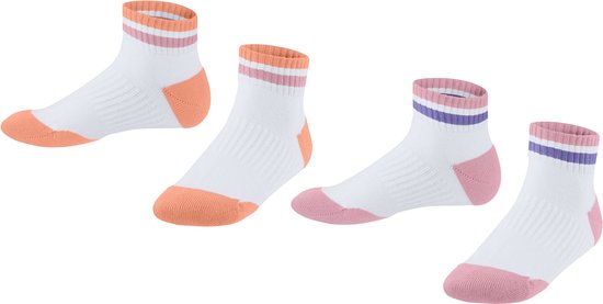 Lot De 2 Paires De Socquettes ESPRIT Femme - Coton Biologique, Respirantes, Motif Rayé