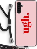 Case Company® - Hoesje met koord geschikt voor Samsung Galaxy A04s hoesje met Koord - Ugh - Telefoonhoesje met Zwart Koord - Bescherming aan alle Kanten en Over de Schermrand