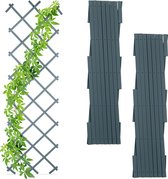 Cadre d'escalade pour plantes Relaxdays - lot de 3 - support pour plantes - extensible - treillis - gris
