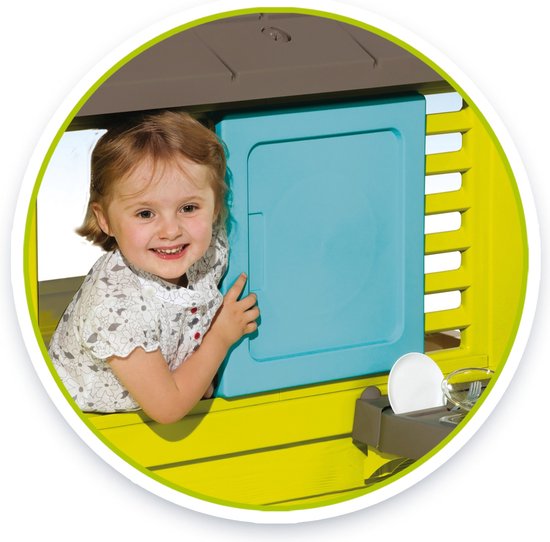 Smoby - Pretty House + zomerkeuken - 145 x 110 x 127 cm - Speelhuis - Vanaf 3 jaar.
