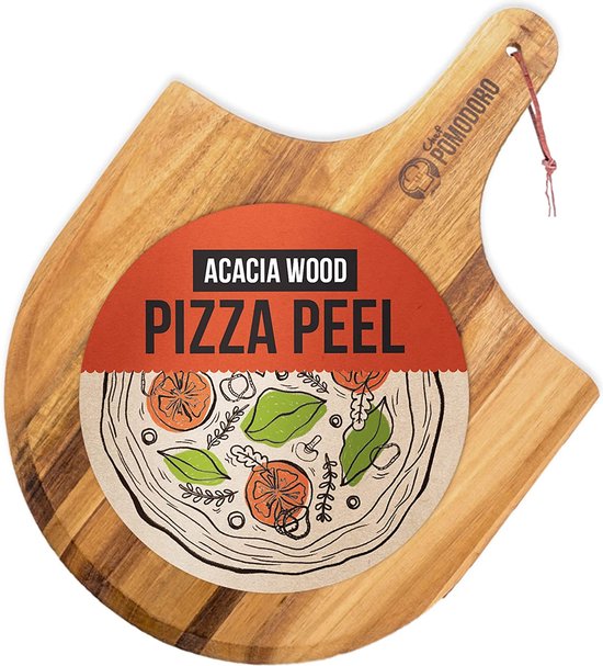 Glijdende pizzaschuiver, pizzaschep met handgreep, pizzaschep voor het