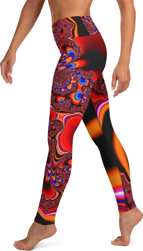 II THE MOON Yoga Legging dames top kwaliteit, wordt per bestelling geprint, gesneden en handgenaaid met unieke originele print ontworpen door MOON