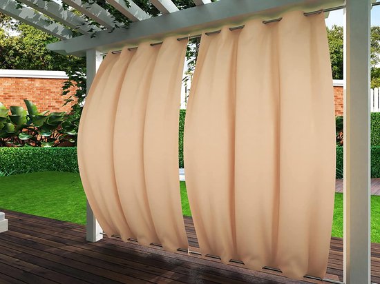Rideaux d'extérieur Clothink avec anneaux de trame en haut (diamètre  intérieur : 4 cm)
