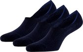 Apollo - Bamboe Footies - Badstof zool - Navy blauw - Maat 43/46 - Naadloze sokken - Footies heren - sneakersokken - Bamboe