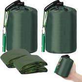 Thermische Nooddeken, slaapzak \ Premium Reddingsdeke | Survival Whistle Ultralight Cold Protection / Noodslaapzakken - emergency foil blanket, emergency sleeping bag - 2pcs