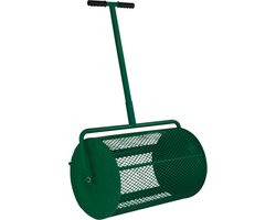 T-Mech Groen Compostverspreider - 80L Capaciteit - Lichtgewicht Ontwerp - Scharnierende Deur - Inclusief Tuinhandschoenen
