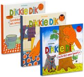 Dikkie Dik boeken - 3 voorleesboeken van Dikkie Dik - Voordeelbundel: Schrikt een beetje + Speelt verstoppertje + Smikkelen en smullen - Hardcover - Voorleesboek baby/peuter - 0 jaar / 1 jaar / 2 jaar / 3 jaar