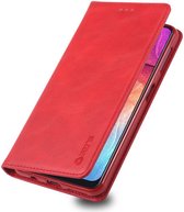 AZNS Samsung Galaxy A70 Portemonnee Stand Hoesje Rood