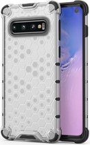 Samsung Galaxy S10 Hybride Honinggraat Hoesje Transparant