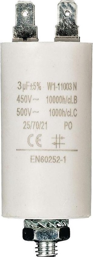 Fixapart W1-11003N Condensator 3.0 Uf / 450 V + Aarde