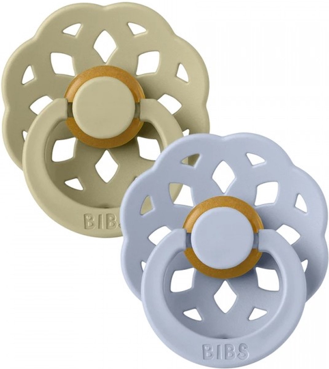 BiBS Boheme Pacifier Stage 2 Fopspeen 2 stuks Khaki / Dusty