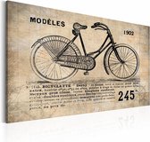 Schilderij - Model N° 1245 Fiets, Sepia, 3 maten, Premium print