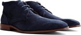 Travelin Gatwick Suède - Nette Suède leren veterschoenen - Heren - Donkerblauw - Maat 45