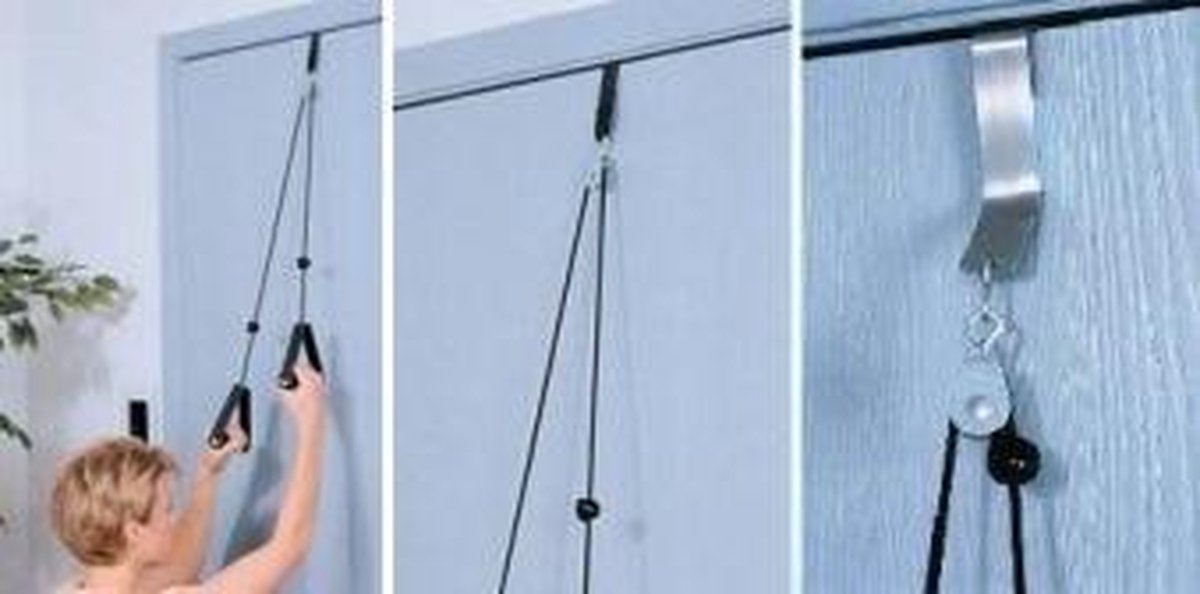 Adhome Katrol voor schouderoefeningen met geweven band als deurbevestiging