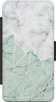 Samsung Galaxy S5 (Plus)/ Neo flipcase - Marmer mint mix