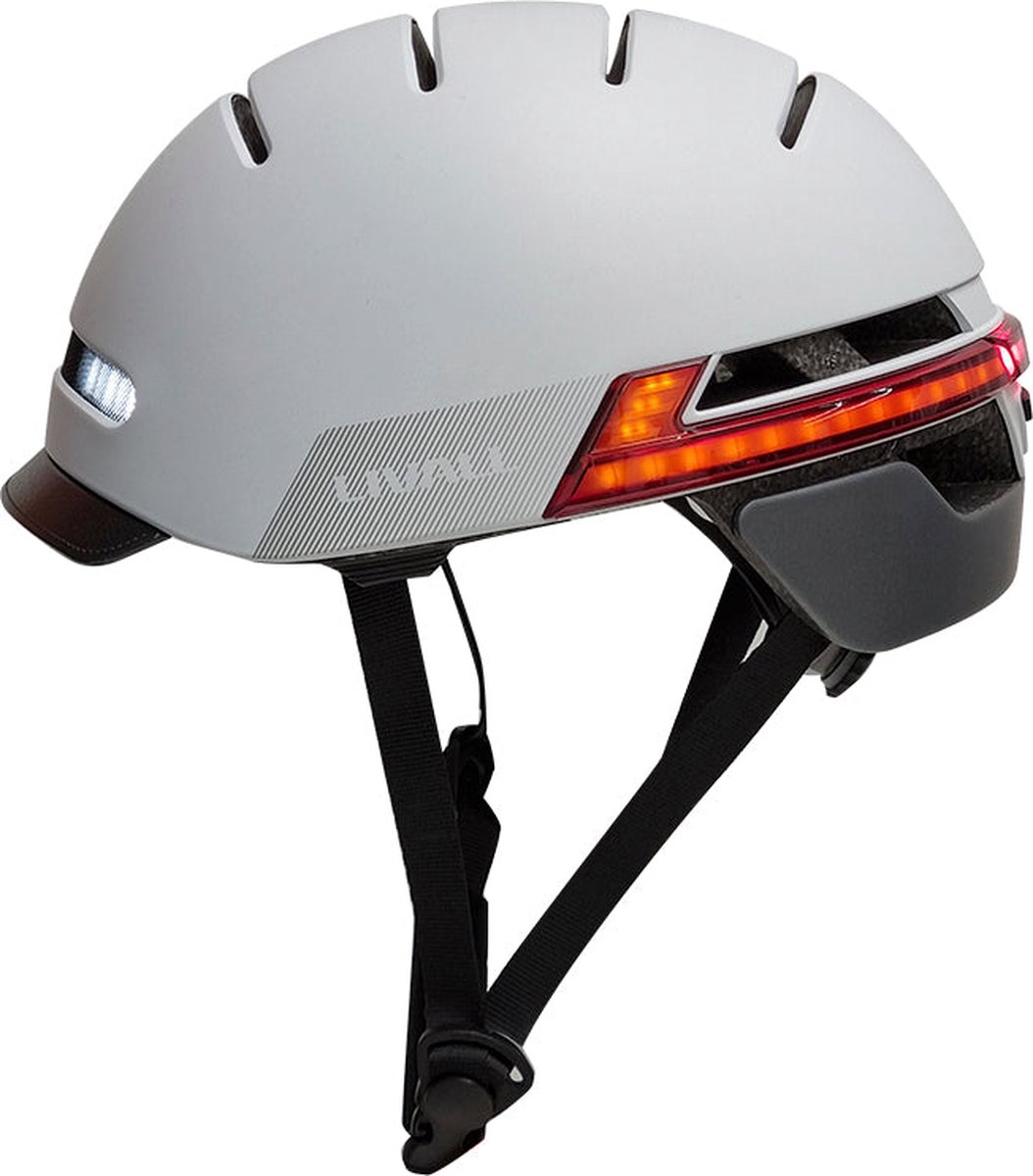 Livall BH51M Neo Grey Large - (Smart) fietshelm - SOS functie - LED richtingaanwijzers - Smart verlichting