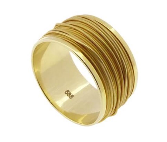 Gouden gevlochten draad ring | bol.com