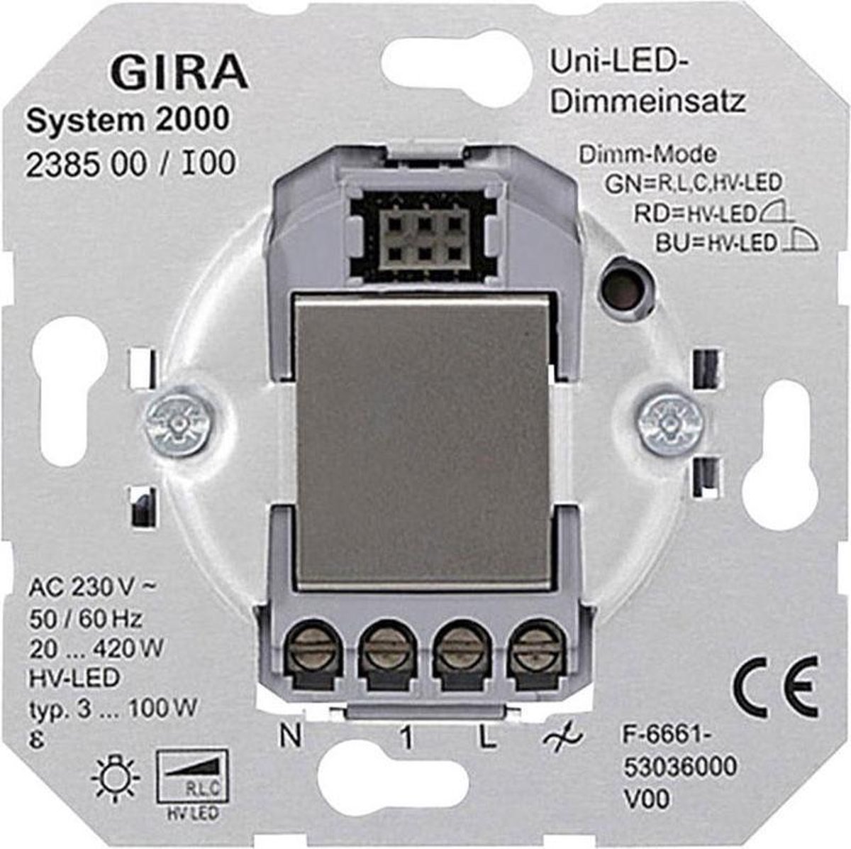 werkgelegenheid bevestigen Rook Gira Touch LED Dimmer 3W - 100W - 238500 | bol.com