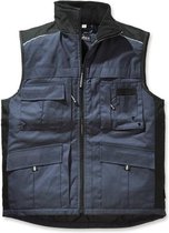 Thermo vest met nierbescherming blauw-zwart maat XXL