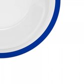 Servies Ornamin Klassik- 22 cm soepbord - wit met blauwe rand