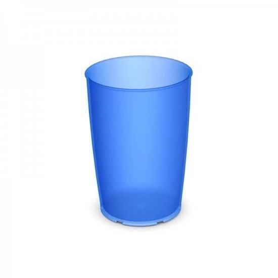 Eenvoudige drinkbeker van Ornamin- 250 ml - blauw transparant