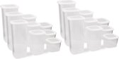 Asir Hermia Concept, Erika, (18 pièces), set boîte de nourriture fraîche, blanc, 100% plastique