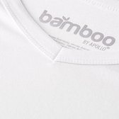 Apollo heren T-shirt Bamboe - V Hals- 2-pack - Wit  - M