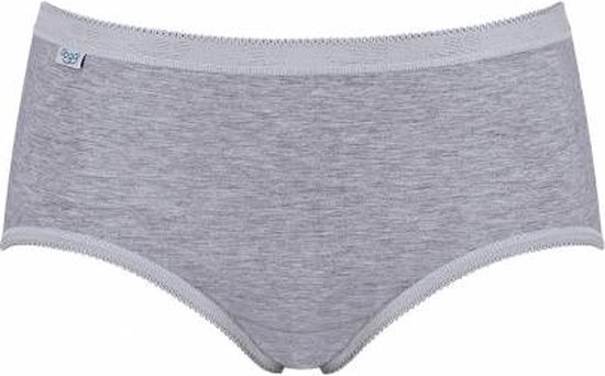 Grijze midi slip met een ingezette tailleband en gekantelde broekspijpen.