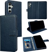 Casemania Hoesje Geschikt voor Samsung Galaxy A54 5G Blauw - Portemonnee Book Case - Kaarthouder & Magneetlipje