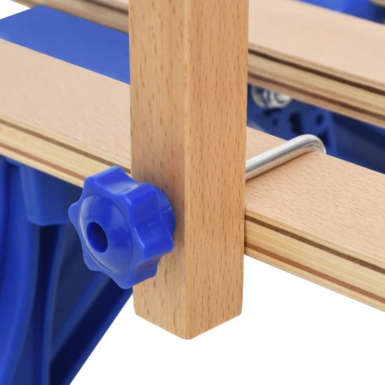 Vidaxl rugleuning voor slee multiplex blauw