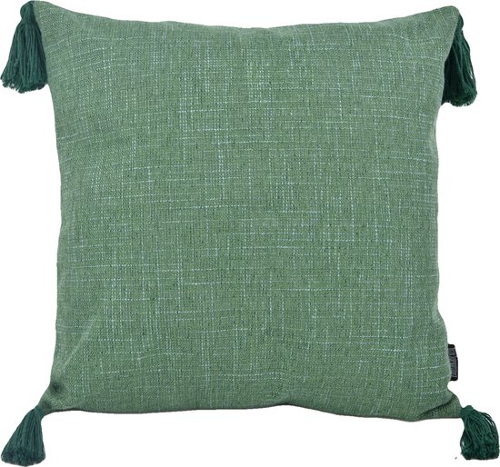 Sierkussen Tassle Washed Green | 45 x 45 cm | Katoen