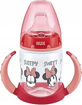 NUK | First Choice | Disney Baby | Minnie | Fles om te leren drinken | 150ml | 6-18 m| rood | 6-18 maanden