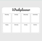 Whiteboard Weekplanner sticker A4 formaat - Whiteboard folie - Familieplanner - Weekplanner kind - PLAKKERS