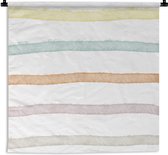 Tapisserie - Tapisserie - Ligne - Pastel - Arc-en-ciel - Motifs - 150x150 cm - Tapisserie